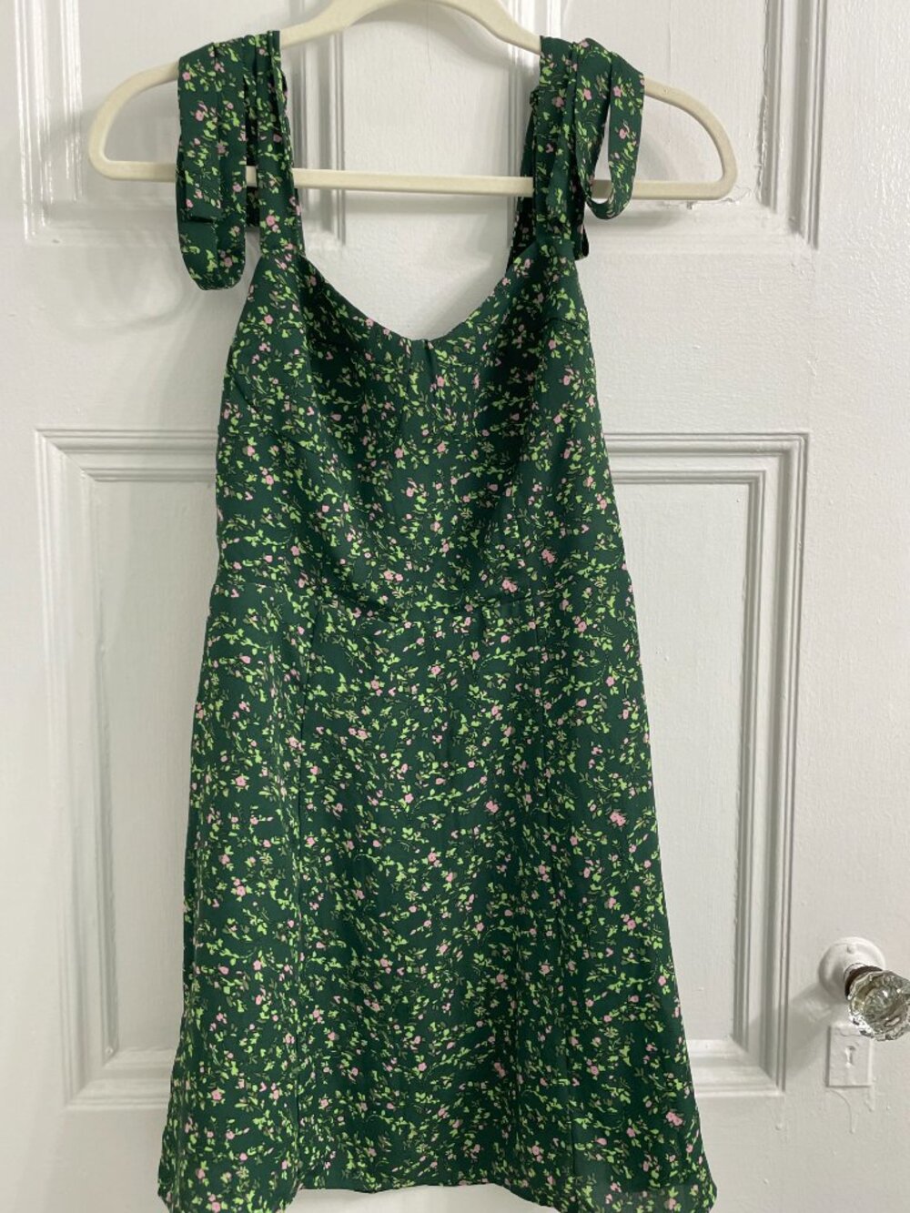The Green Sweetheart Neck Floral Slip Mini Dress - Picture 5 of 6